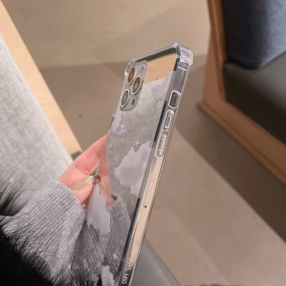 NEW iPhone 13/12/Pro/Max Clouds Mirror Phone Case - Picture 4 of 9
